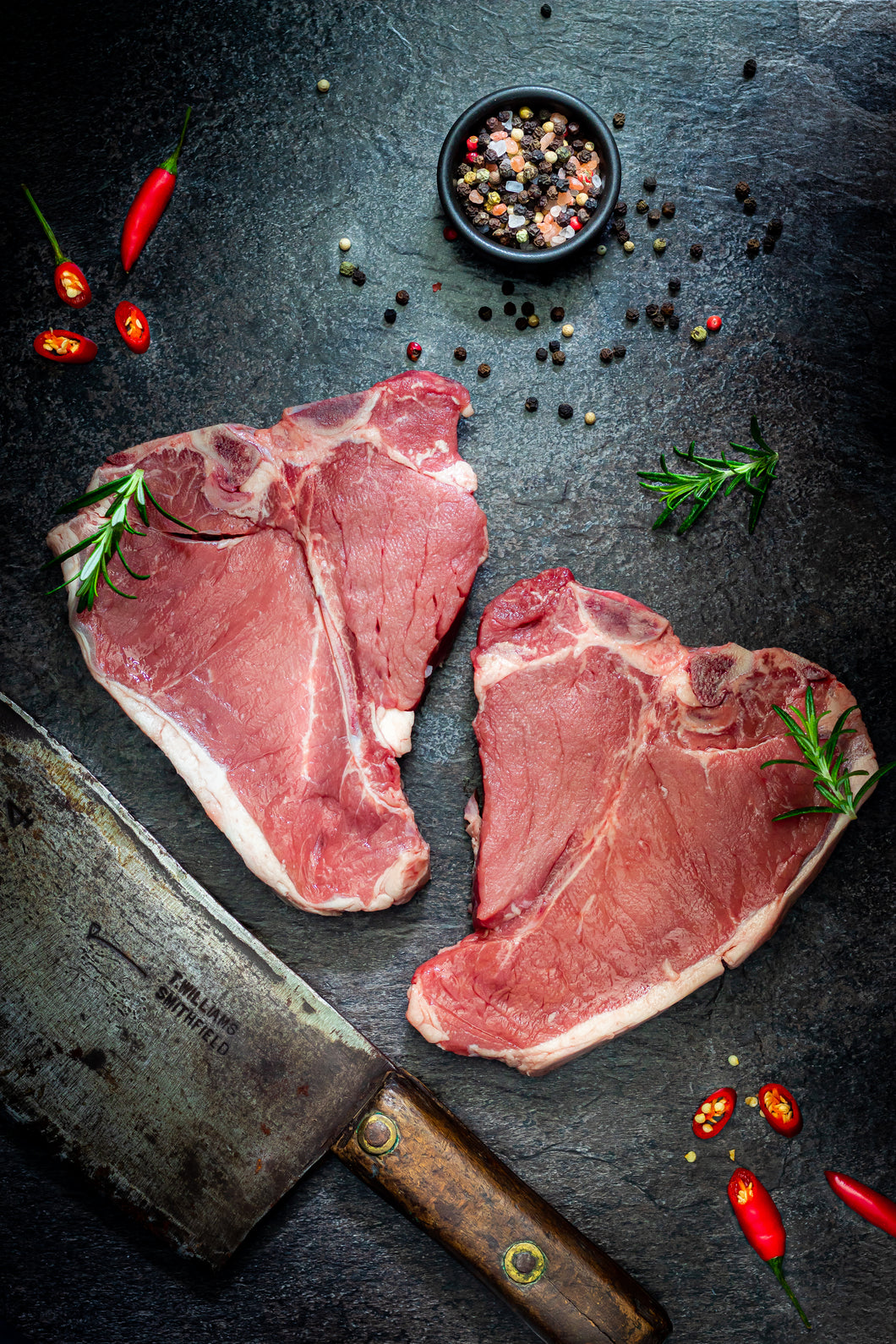 Beef YG T-Bone Grass Fed Free Range 350G x 2 Units = 700 g ( $34.50/kg)